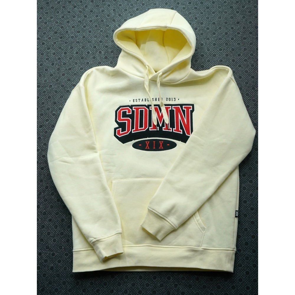 SDMN Sidemen Established 2013 XIX Pullover Hoodie - Pale Yellow Womens Small